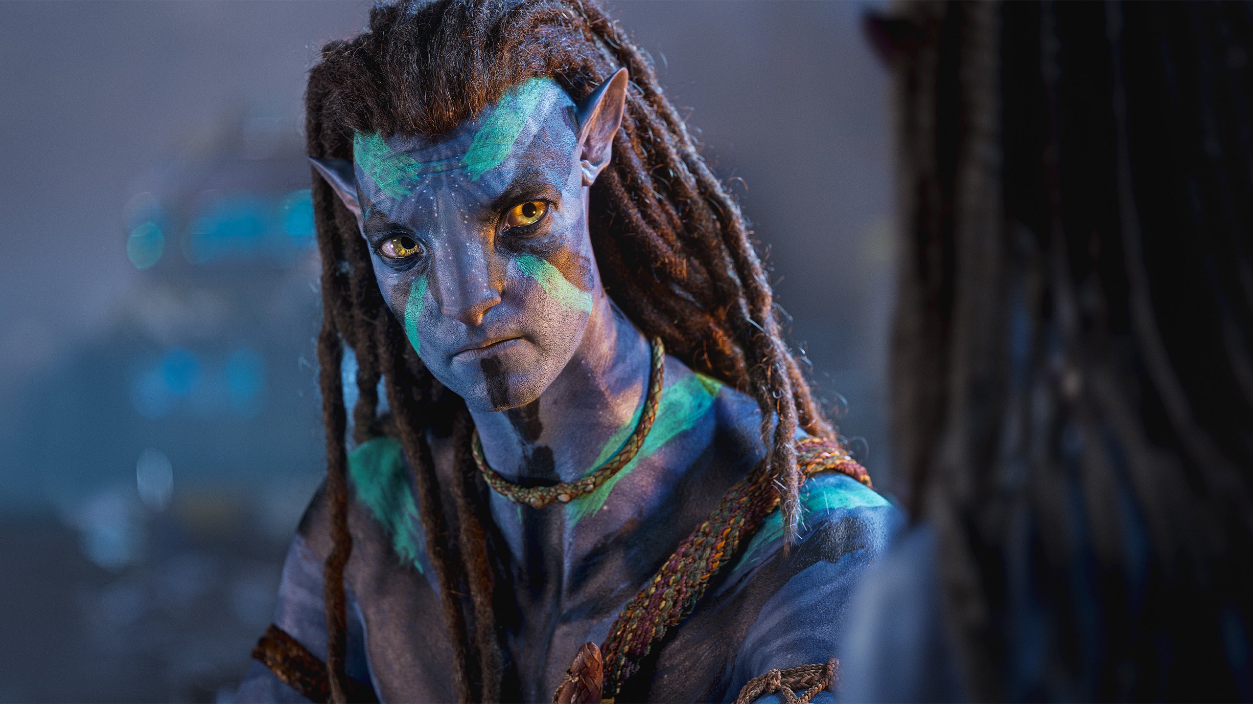 Feeling blue: Worthington as Jake Sully in 'The Way of Water'