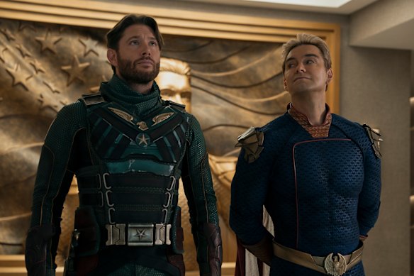 Solider Boy (Jensen Ackles) and Homelander (Antony Starr) return in the final season of The Boys.