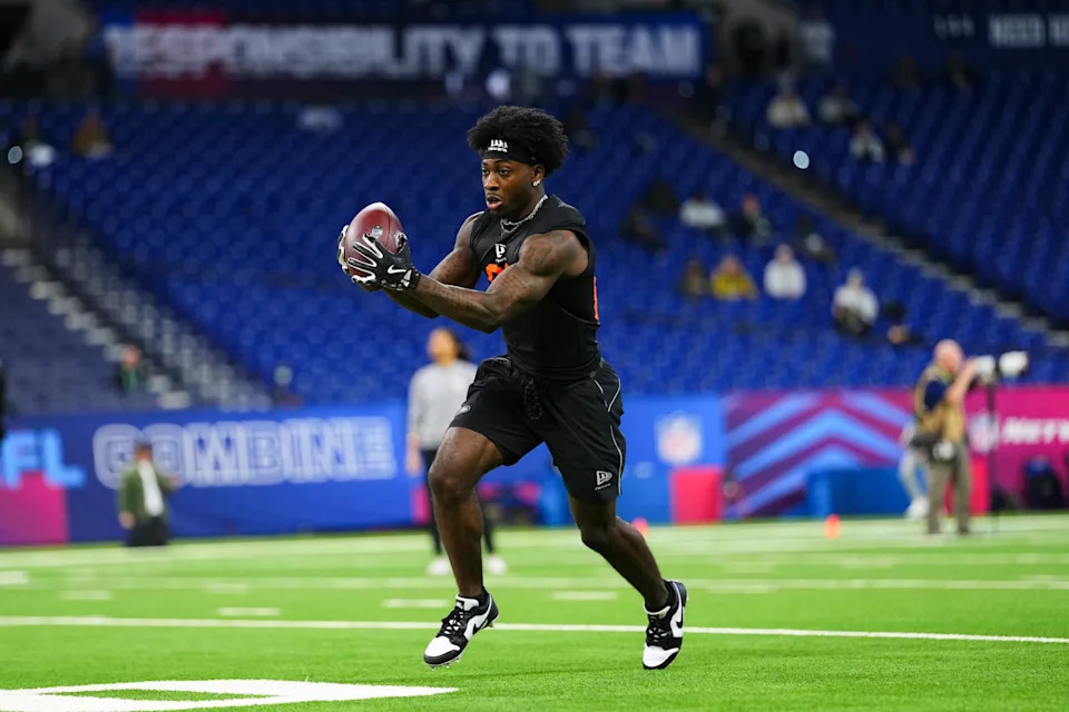 INDIANAPOLIS, IN - FEBRUARY 28: Zachariah Branch #WO09 of Georgia participates in a drill during the 2026 NFL Scouting Combine  at Lucas Oil Stadium on February 28, 2026 in Indianapolis, Indiana. (Photo by Cooper Neill/Getty Images)