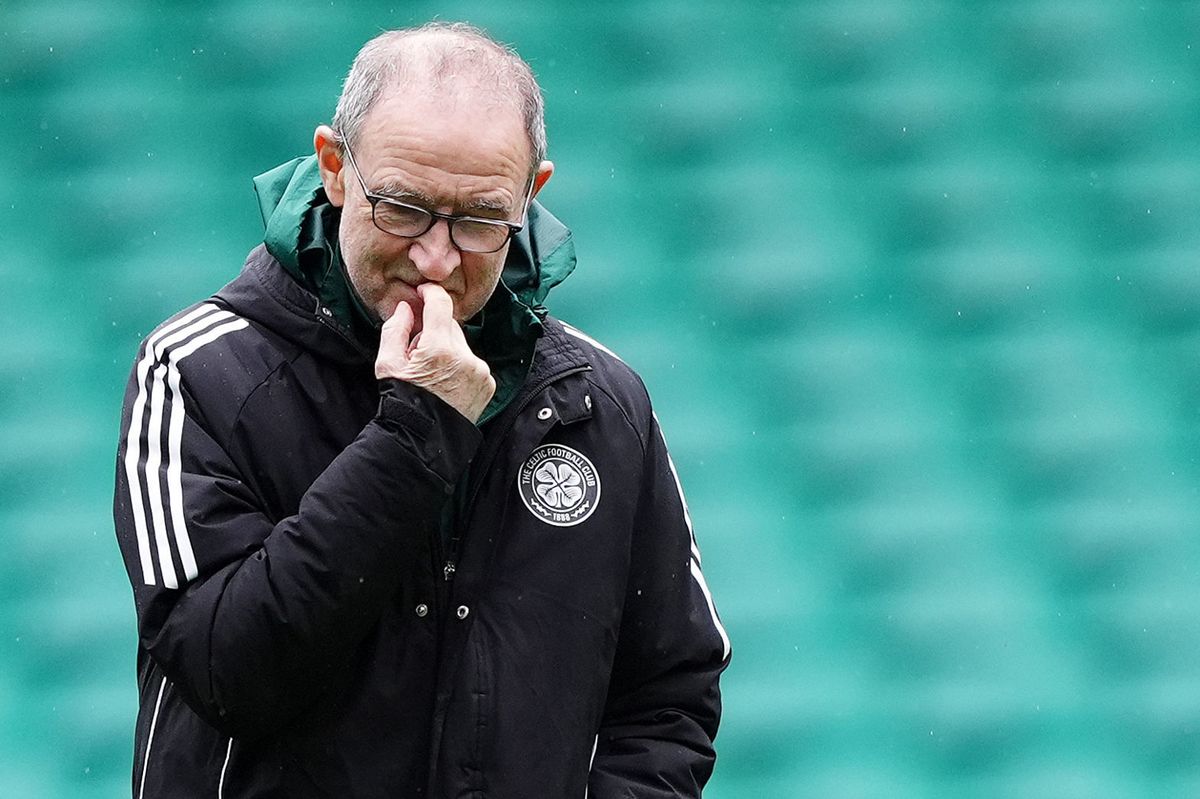 Celtic manager Martin O'Neill during a training session