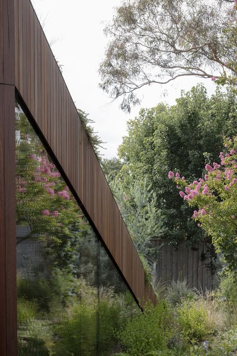 Subverting the conventions of suburban life, the garden disguises the house.