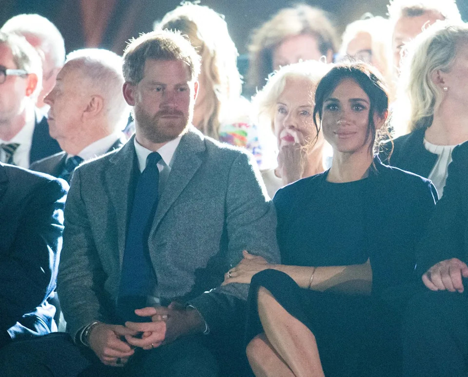 Harry and Meghan at the Invictus Games 2018 opening ceremony in Sydney (Dominic Lipinski/PA)