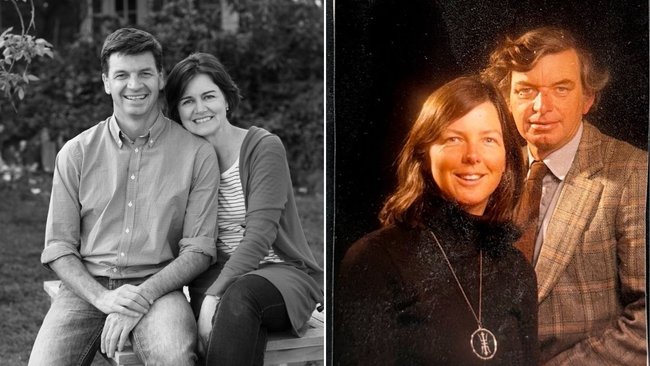 Angus with his wife Louise Taylor and his parents, Anne and Peter Taylor.
