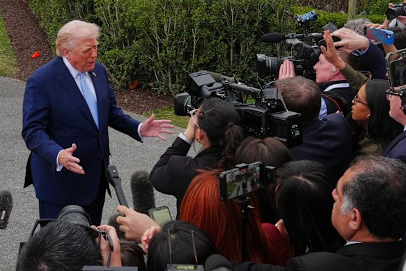 Trump took questions from reporters as he left the White House, bound for Florida on Friday (US time).