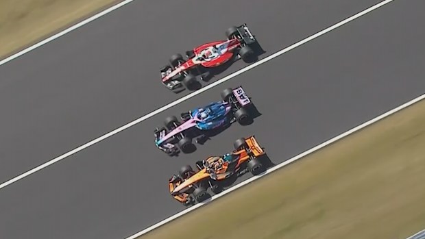 Oscar Piastri was mugged by two rivals in opening practice for the Japanese Grand Prix at Suzuka.