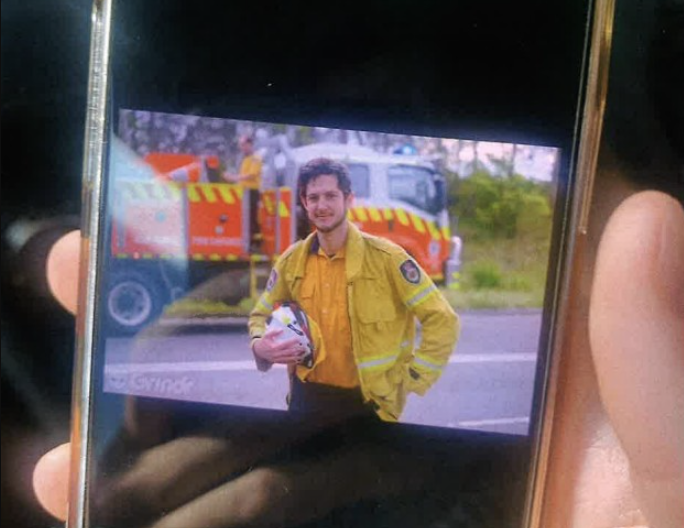 former liberal mp rory amon wearing a rural fire service uniform the image waas show in court during a sexual assault case