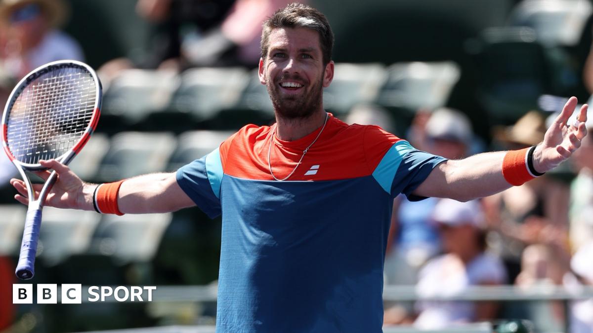 Cameron Norrie celebrates victory over Alex de Minaur at Indian Wells
