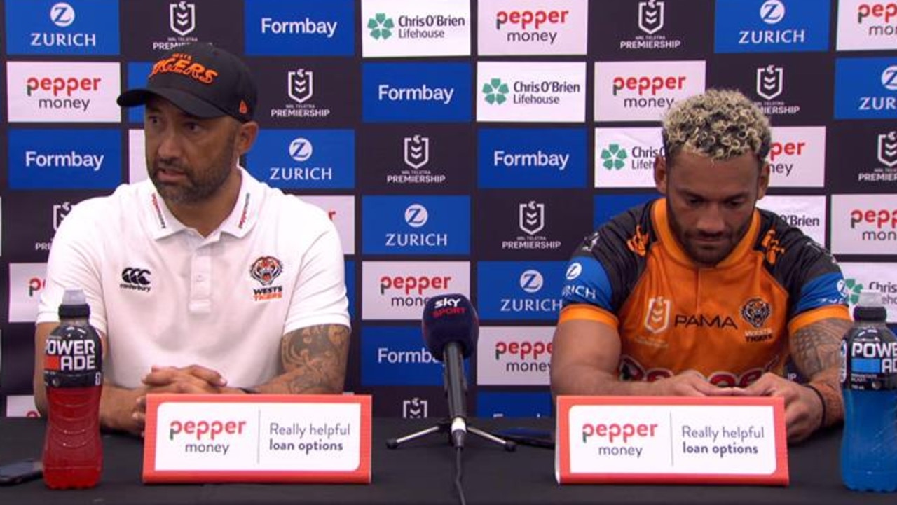 Benji Marshall press conference, compares Tino Tavana to Gehamat Shibasaki, Tigers defeat Warriors, what did he say, rugby league news