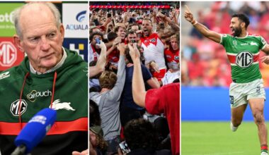 Debate erupts over Alex Johnston pitch invasion, try-scoring record, Wayne Bennett warning, Cameron Murray