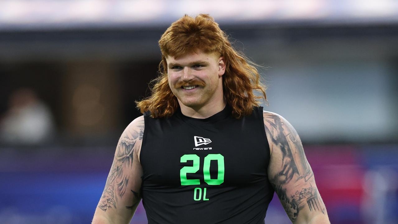 Gennings Dunker’s epic mullet goes viral at NFL Scouting Combine