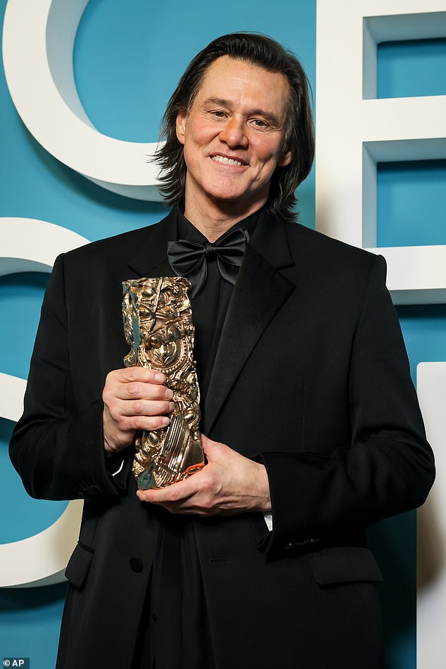 Carrey attended the event in Paris to accept an Honorary César award for his work on the big screen