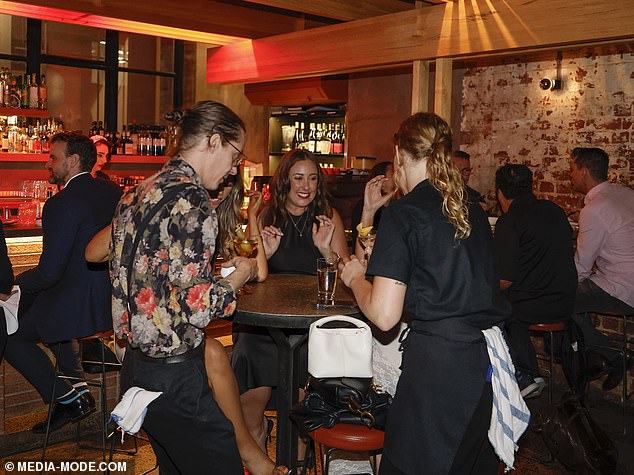 Displaying none of the drama that exploded during the recent, infamous cast outing to Bondi hotspot Icebergs , the brides looked to be very much in their element as they happily chatted with fans