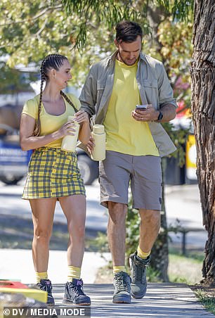 Meanwhile, the yellow team, featuring a brunette and her strikingly tall partner, looked all business as they prepared for take-off