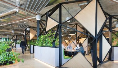 The man plunged from the 14th floor at 700 Bourke Street. Pictured: A lunch area on the 14th storey of NAB's Docklands building