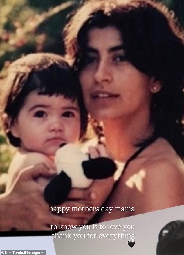 Romeo Beckham's DJ girlfriend Kim Turnbull shared her own tribute to her mother on Sunday