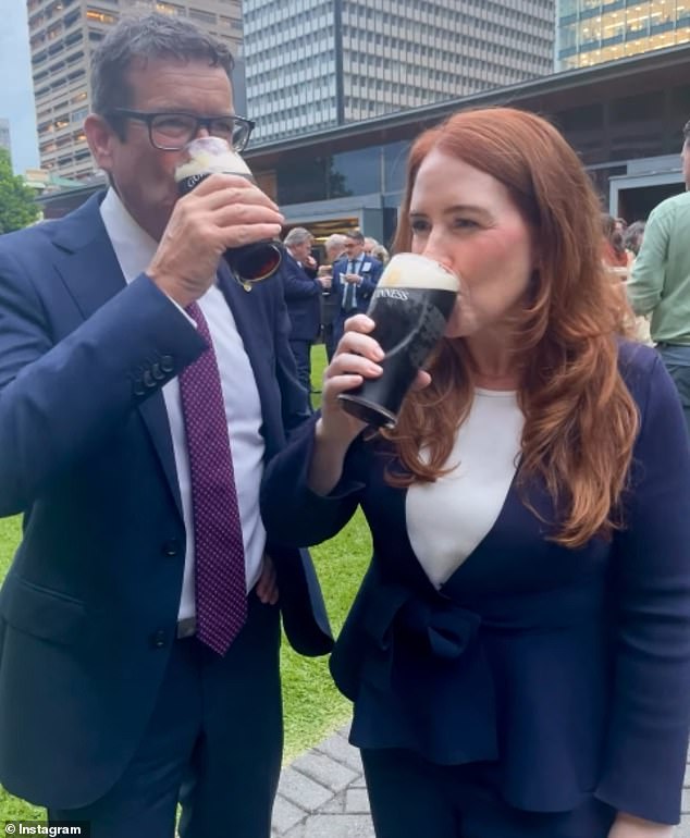 Teetotaller MP Felicity Wilson even joined in, raising an alcohol¿free Guinness for the occasion