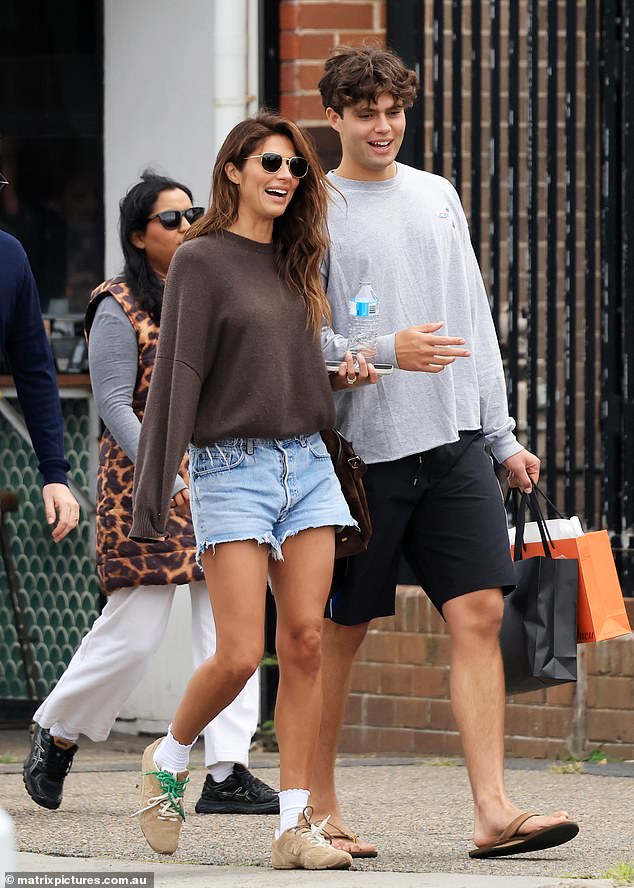Pia Whitesell, 42, looked effortlessly chic on Friday as she stepped out for some shopping with her towering son Lennox, 19, in Bondi