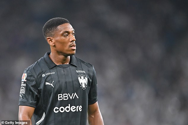 Former Manchester United star Anthony Martial has been banished by his club Monterrey after throwing a touchline tantrum during his side's 3-2 defeat by Chivas de Guadalajara last Sunday