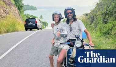 Numb butts and fuel woes: the father and son riding from Australia to Italy on a Vespa | Australia news