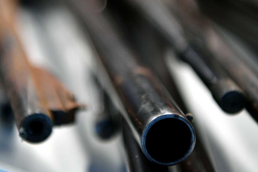 Firearms displayed, gun amnesty, weapons generic image.