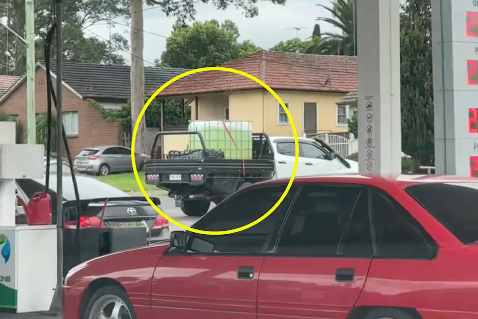 Australian drivers have been accused of 'hoarding' petrol. Source: TikTok/shehandnicki/yus.ali