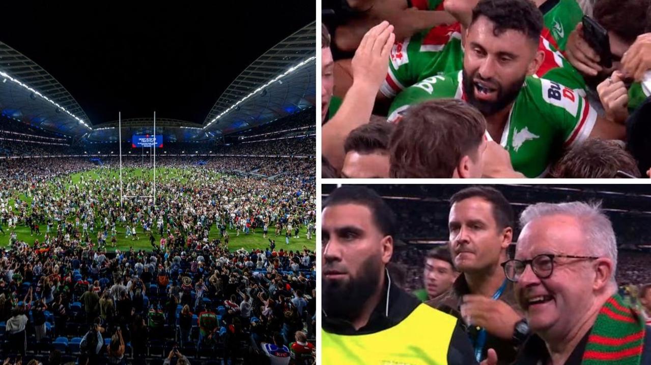 NRL 2026: Fans storm the field as Alex Johnston makes rugby league history