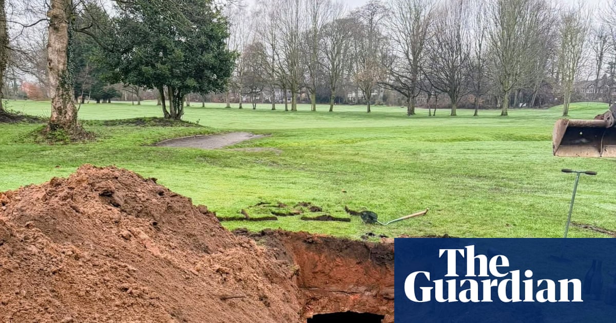 ‘Thought it was a collapsed drain’: golf course sinkhole exposes lost wine cellar | Manchester