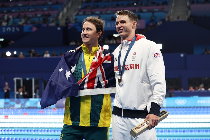 Cam McEvoy and Ben Proud smile