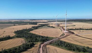 Vestas wind turbines and RES dulacca wind farm qld