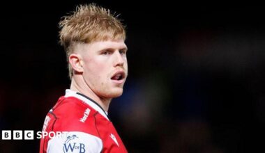 George Barton in a game against Bath last November