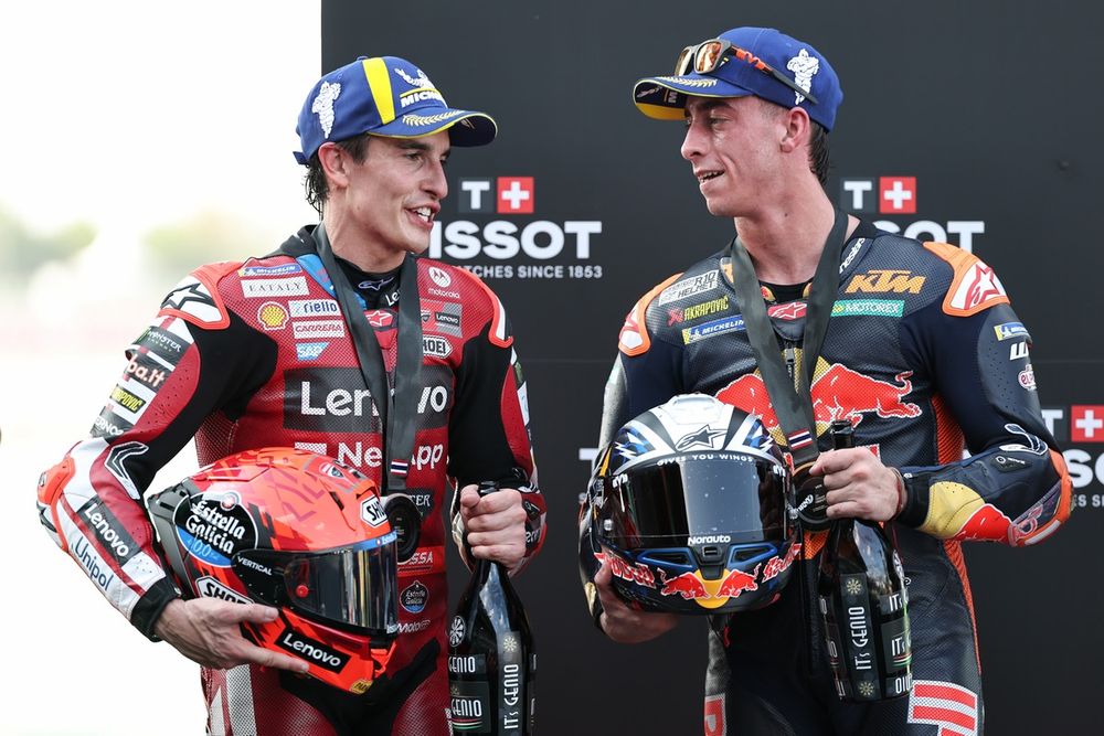 The two riders who are expected to form Ducati's factory 2027 line-up collided on Saturday in Thailand