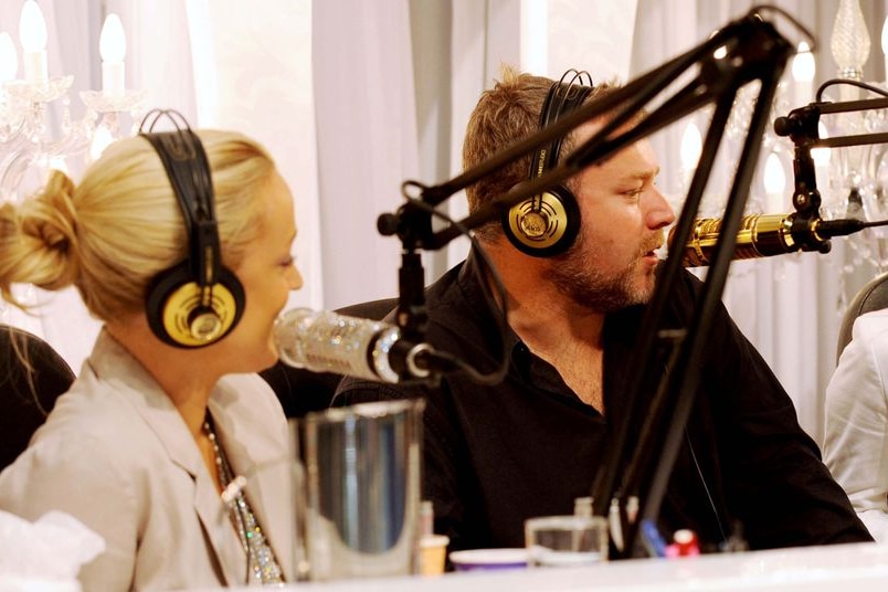 LtoR Jackie O and Kyle Sandilands speak on air