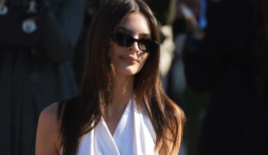 Emily Ratajkowski Handles Wardrobe Malfunction Like a Pro After Her Knotted Backless Top Falls Apart