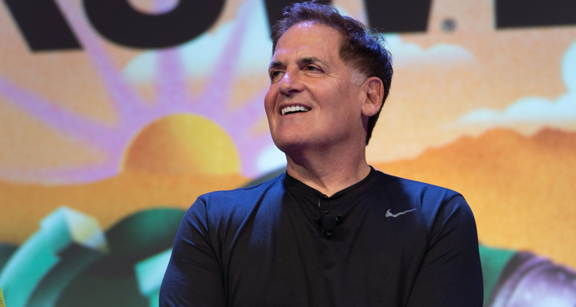 Mark Cuban speaks on the panel How America