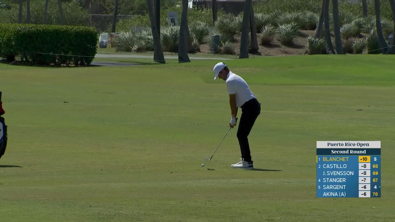 Chandler Blanchet makes birdie on No. 6 at Puerto Rico