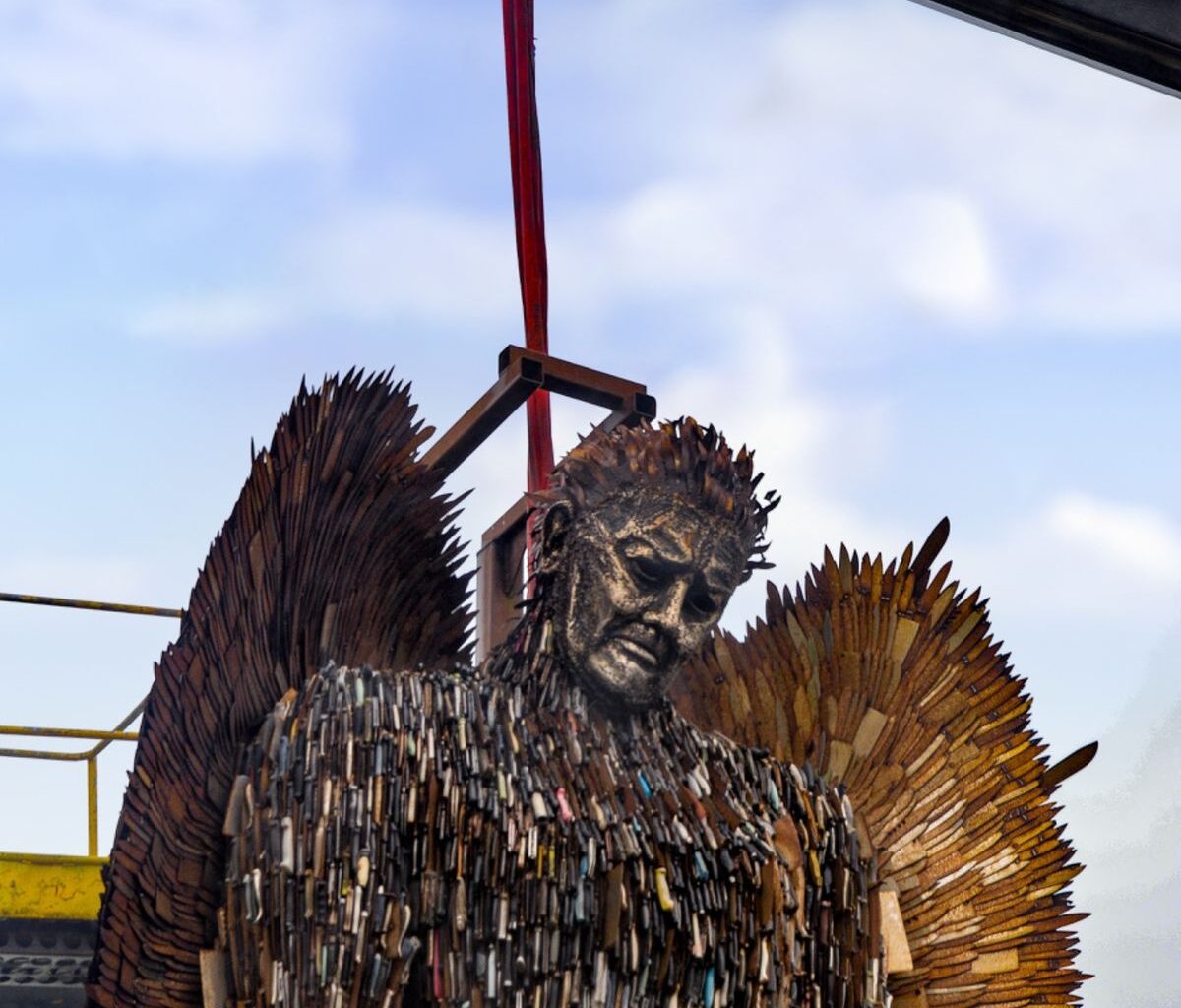 The Knife Angel has landed at its latest destination.