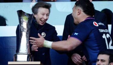Princess Anne shares hilarious moment with Scottish rugby captain at Six Nations