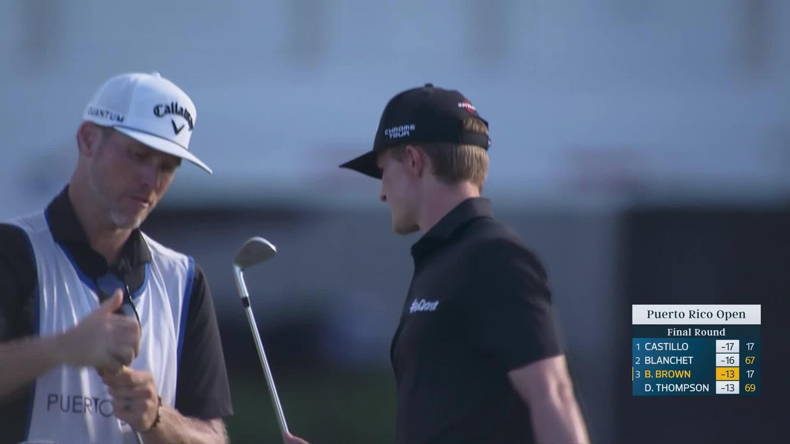 Blades Brown makes birdie on No. 18 at Puerto Rico