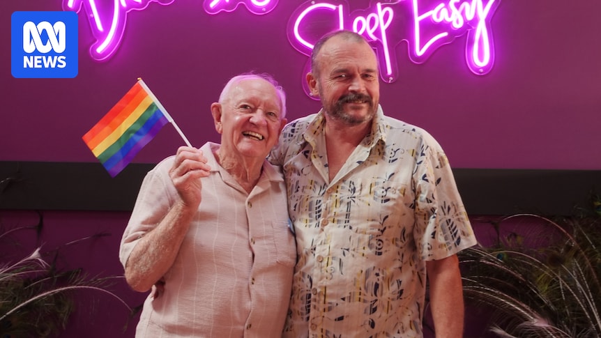 Orange's 'gay elder' Kevin Betts leads Rainbow Walk parade