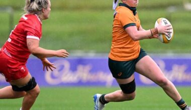 Star teen Caitlyn Halse (right) has missed the Wallaroos squad after a disrupted pre-season. Photo: Darren England/AAP PHOTOS