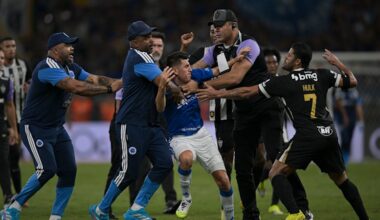 23 red cards issued after Cruzeiro and Atletico Mineiro match marred by violence