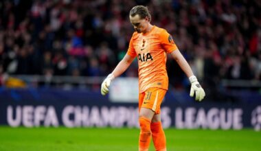 Stats behind Spurs GK Kinsky's shocking early sub off vs. Atlético