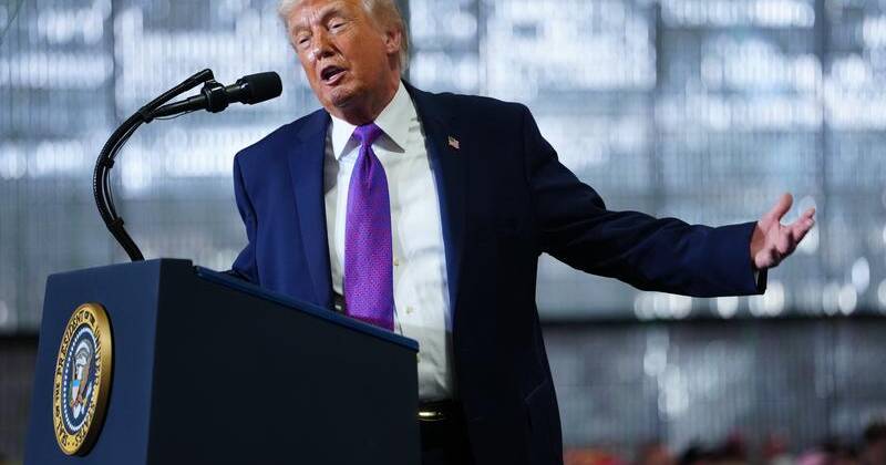 US President Donald Trump says military strikes have 'virtually destroyed' Iran.  Photo: AP PHOTO