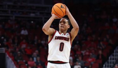 Louisville's Mikel Brown Jr. (back) says he hopes to return for March Madness