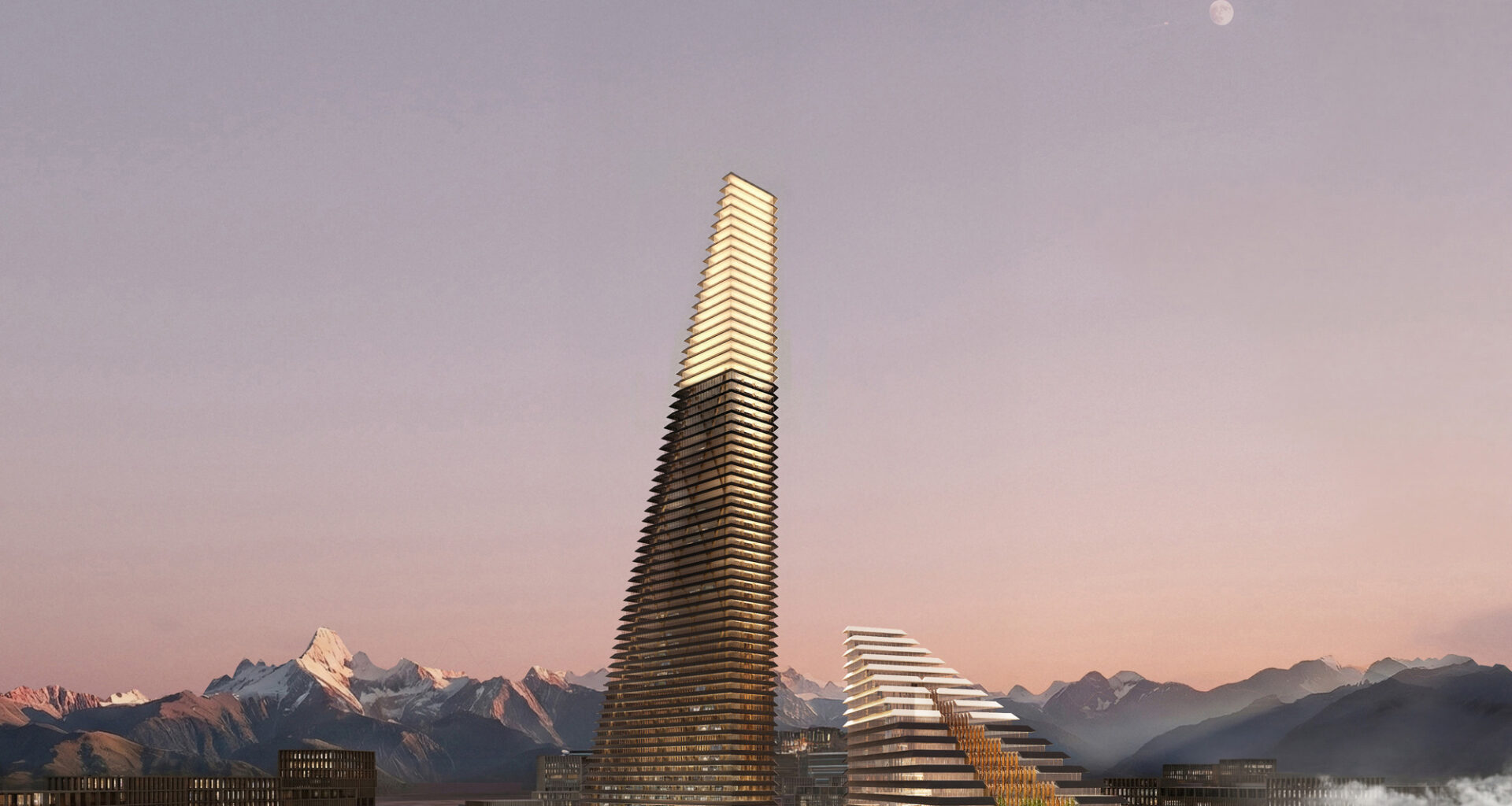 SOM Designs Landmark Mixed-Use Tower Complex for the New City of Alatau in Kazakhstan