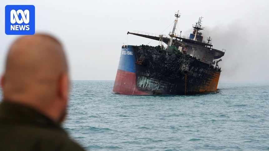 Oil tankers burn as Iran's new leader vows to keep Strait of Hormuz closed