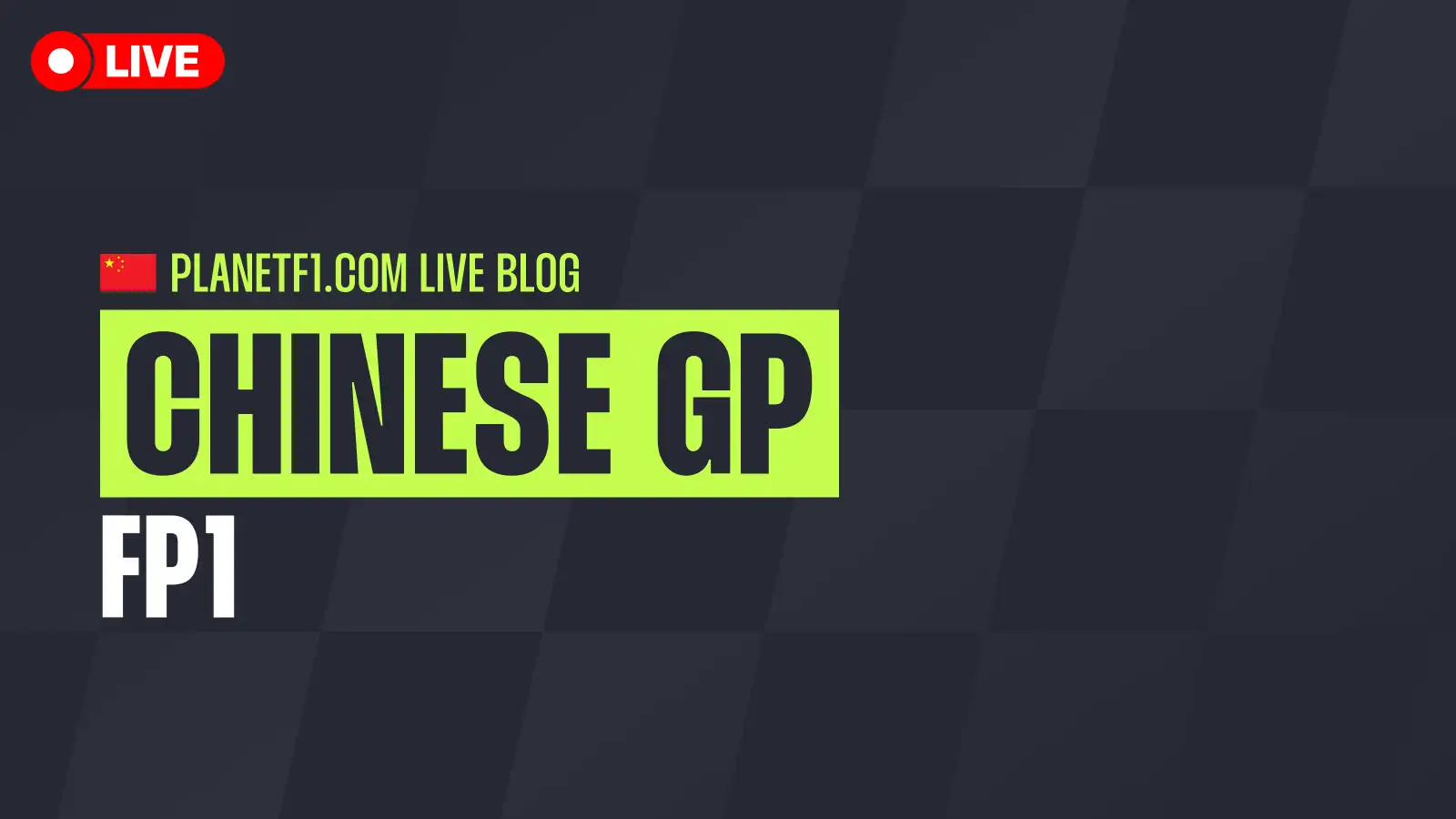 Updates from FP1 at the Chinese Grand Prix as it happens