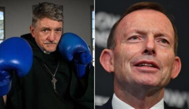 Sydney priest reignites boxing challenge to former prime minister Tony Abbott after pro-Palestine rally clash