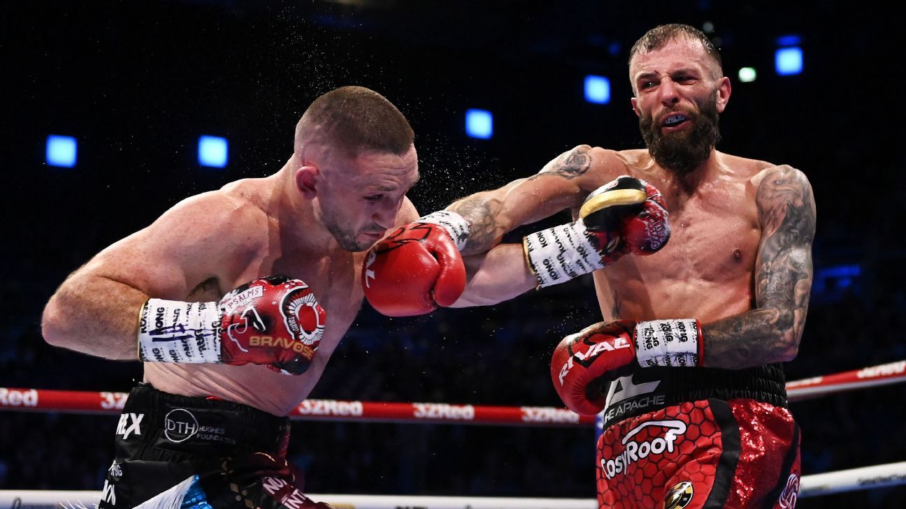 Anthony Cacace beats 'Jazza' Dickens to win WBA title in Dublin