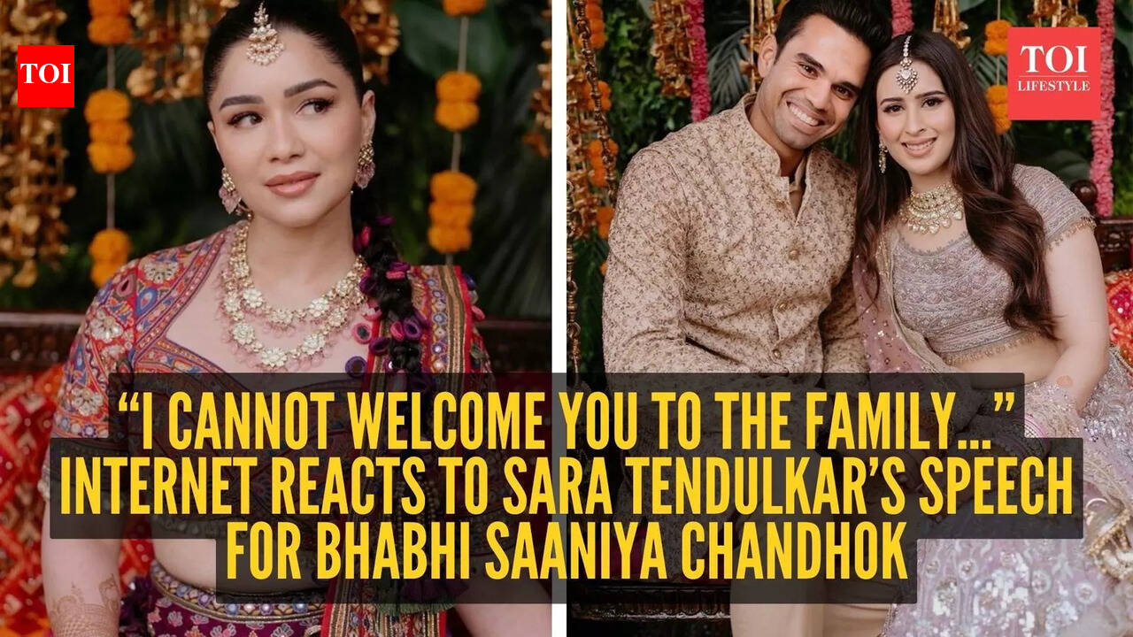 “I cannot welcome you to the family…” Internet reacts to Sara Tendulkar’s speech for bhabhi Saaniya Chandhok
